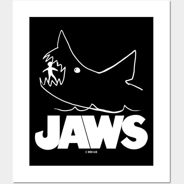 Jaws movie Wall Art by TMBTM